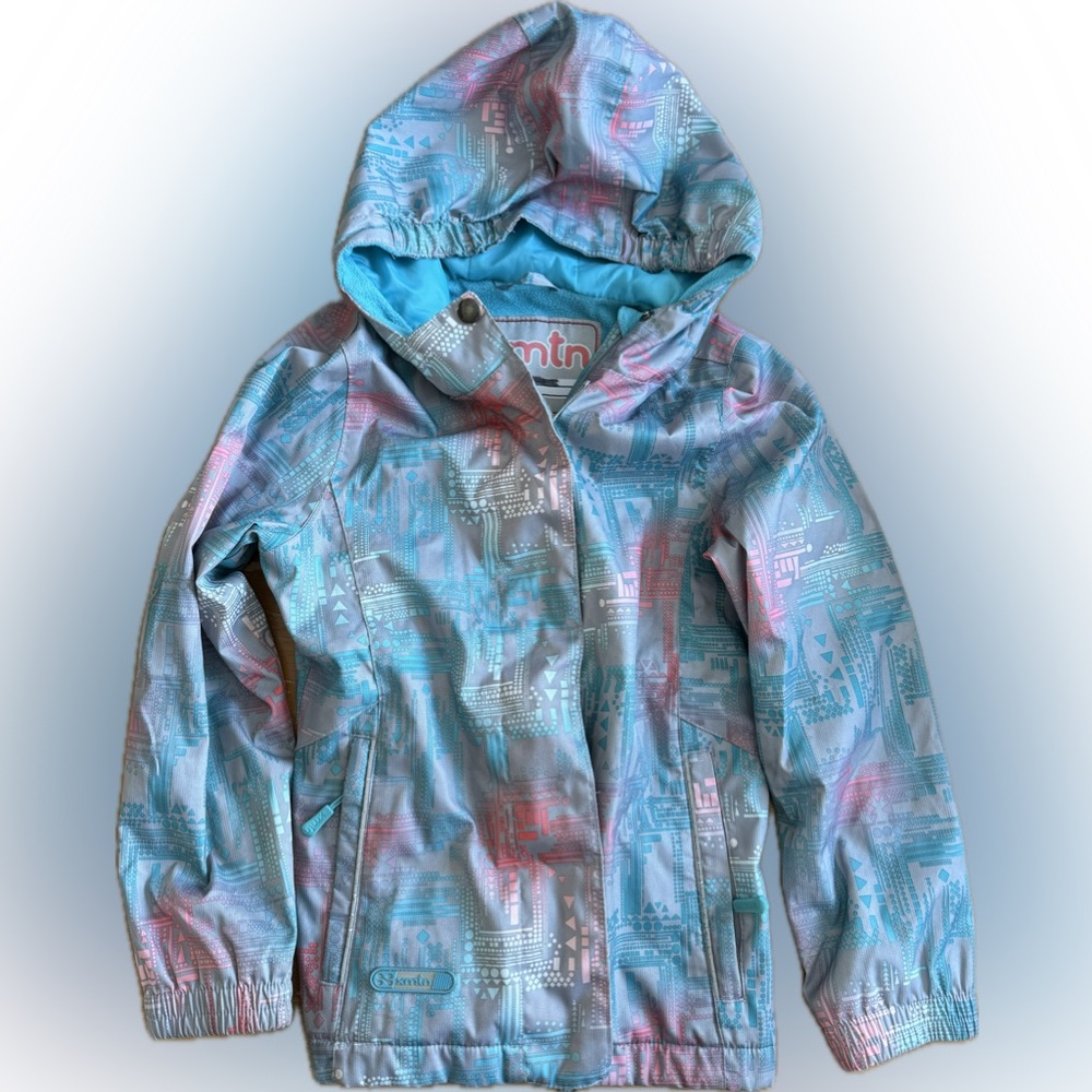 Kids Patterned Raincoat - Blue and Pink